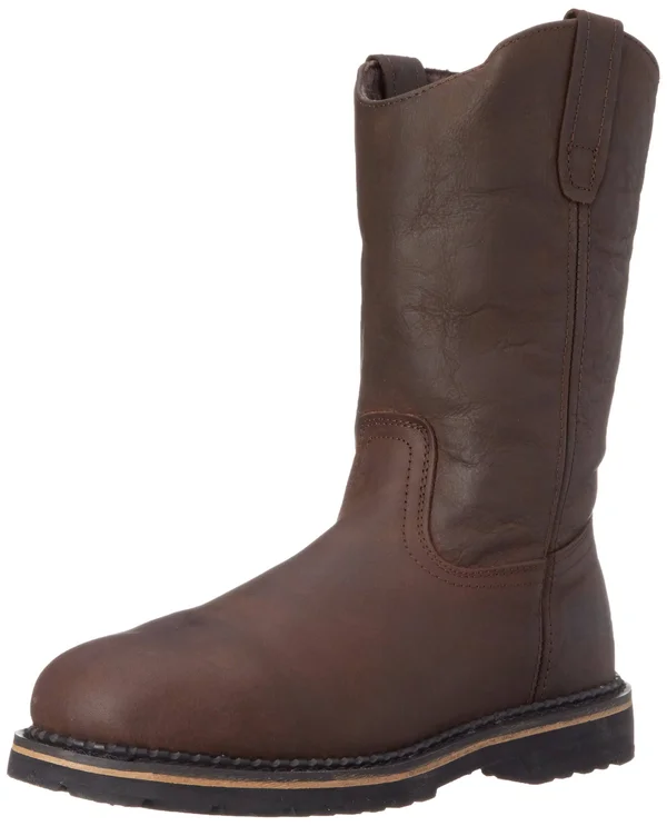 McRae Men's Wellington Work Boots - Dark Brown
