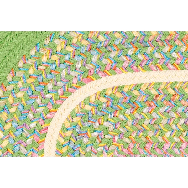 Kids Place Indoor, Outdoor Reversible Accent Rug by Rhody Rug, 2 ft x 4 ft Pink