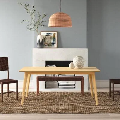 Dolly Dining Table Langley Street Table Top Color: Natural, Table Base Color: Natural