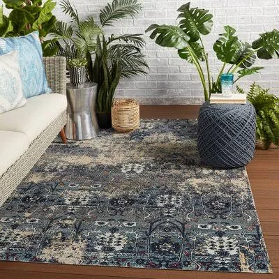 Pocahontas Blue/Beige Indoor, Outdoor Area Rug Langley Street Rug Size: Rectangle 9&10x22 x 14&
