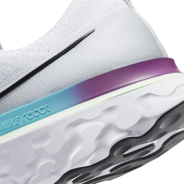 Nike React Infinity Run Flyknit White/Black/Vapor Green Men's Running Shoes, Size: 9.5