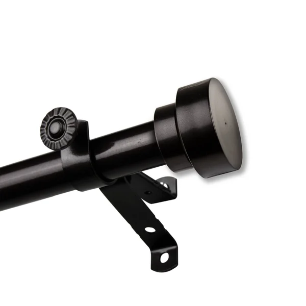InStyleDesign Bowler Adjustable Curtain Rod Satin Nickel 120-170 inch