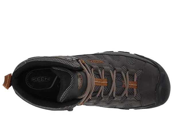 Keen Men's Targhee Vent Mid Boot - 7 - Raven - Bronze Brown