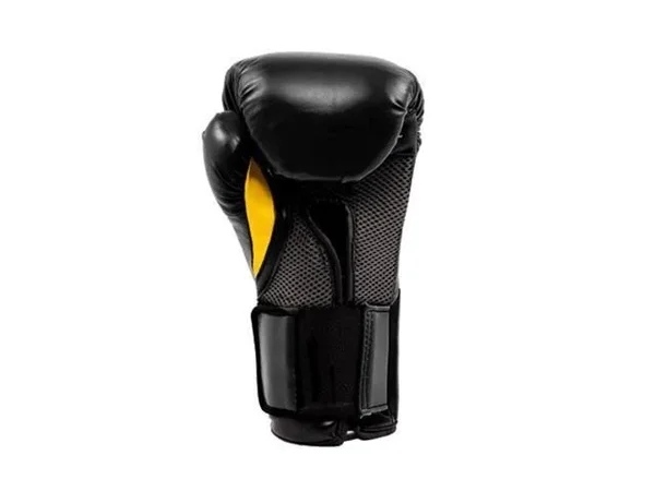 Everlast Elite Pro Style Black Boxing Gloves & 120 inch Cotton Hand Wrap, White