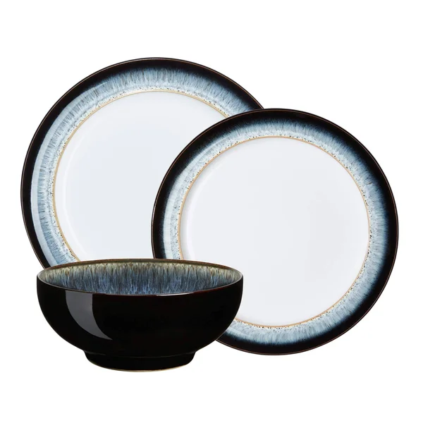 Denby Halo 12 Piece Dinnerware Set - Service for 4 - Black