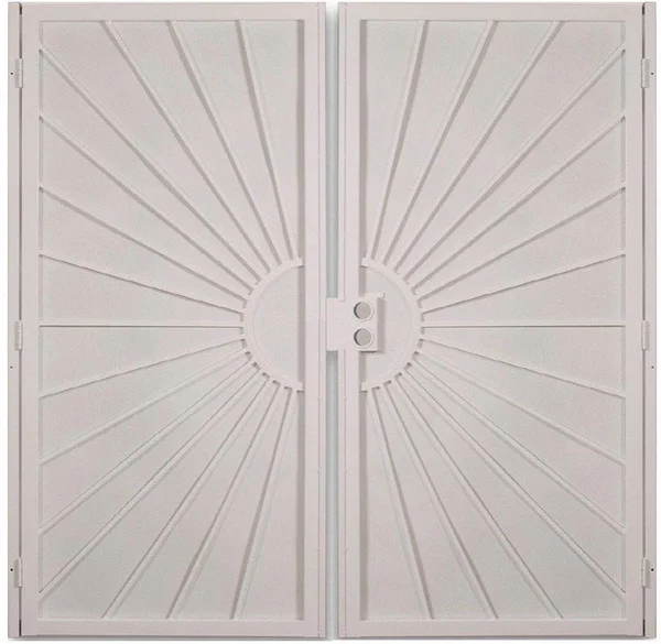 Gatehouse Sunset 72-in x 81-in Almond Steel Surface Mount Security Door in Off-White - 91827082F