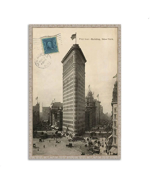 38x22 x 26x22 Flat Iron 1909 by Wild Apple Portfolio Fine Art Giclee Print