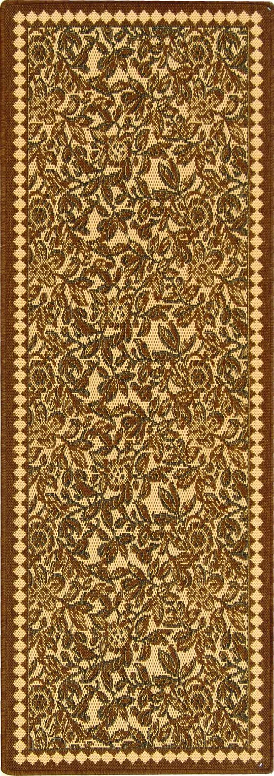 Safavieh Courtyard Natural Brown, Black Outdoor Area Rug - CY4025D - 8& x 11&