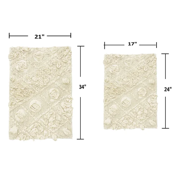 Home Weavers Modesto Bath Rug - 2 Piece Set - Blue