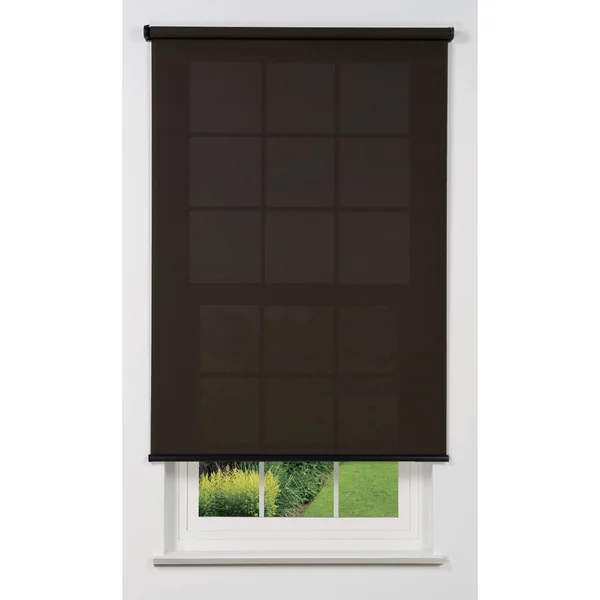 Linen Avenue Cordless 5% Solar Screen Standard Roller Shade - Shadow 58 W x 78 H