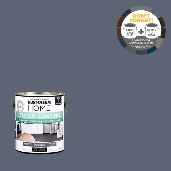 Rust-Oleum Home 1 gal. Gunmetal Interior Floor Base Coating - Grey