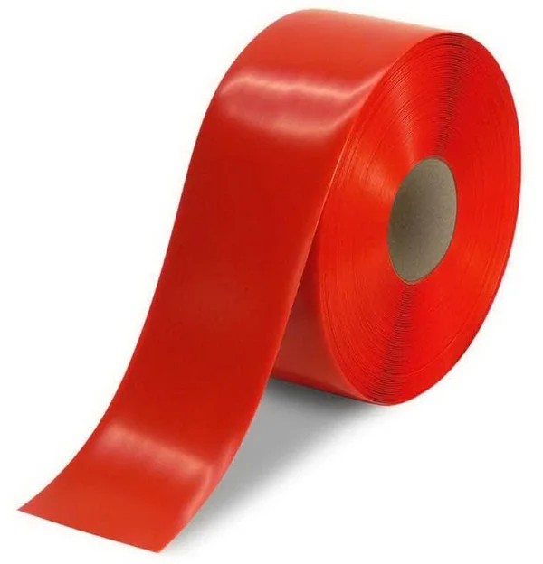 4x22 Red Solid Floor Tape, Mighty Line 4RR - 100& Roll