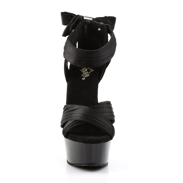 Pleaser - DELIGHT-668 8, Black Satin/Black