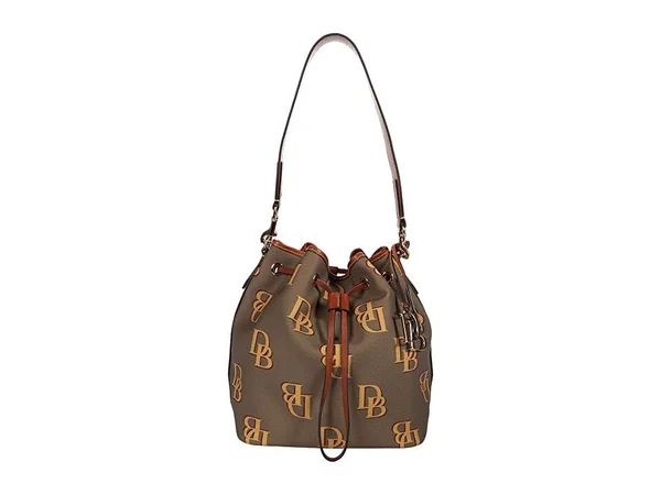 Dooney & Bourke Women Monogram Drawstring Bag - Taupe