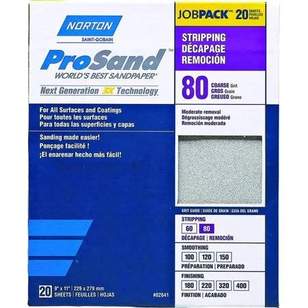Norton 02641 Aluminum Oxide Sandpaper High Performance