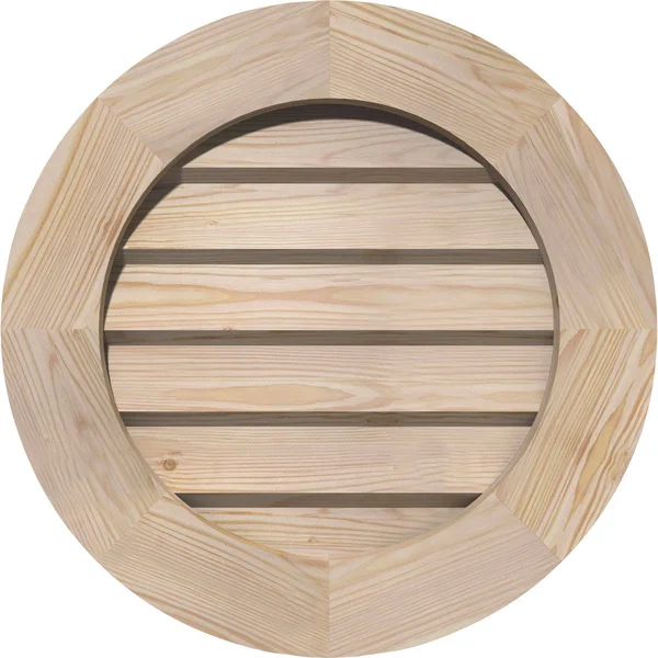 Ekena Millwork GVWRO22X2202SDUPI 22x22W x 22x22H Round Gable Vent (27x22W x 27x22H Frame Size): Unfinished, Non-Functional, Smoo
