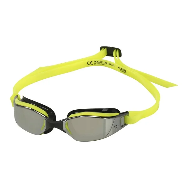 Phelps Xceed Mirrored Swim Goggles, Yellow