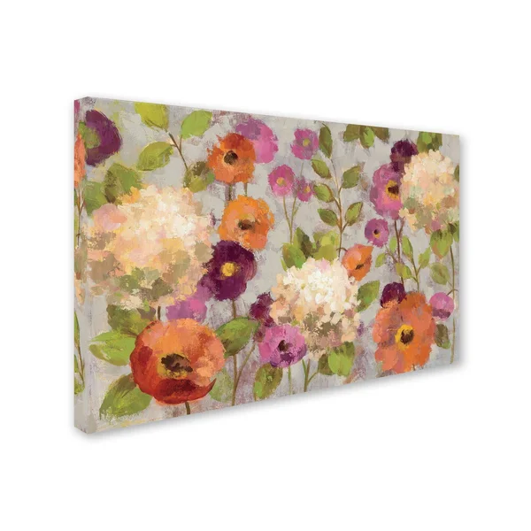 Trademark Fine Art Silvia Vassileva Hydrangeas and Anemones 30x47 Canvas Art - WAP0129-C3047GG