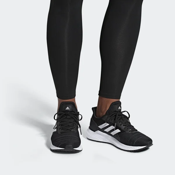 Adidas Solar Ride Core Black/White Men's Running Shoes, Size: 12