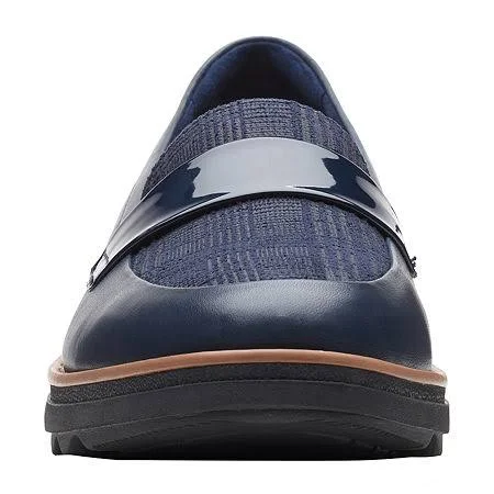 Clarks Womens Sharon Gracie Slip-On Shoe, 5 1/2 Medium, Blue