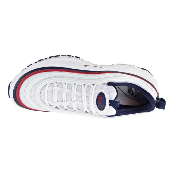 Nike Air Max 97 - Womens Shoes White/Red Crush/Blackened Blue Size 6