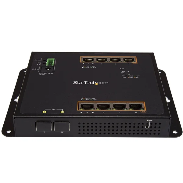 StarTech.com Industrial Gigabit PoE 4 x PoE+ 30W Power Over Ethernet GbE Layer/L2 Network -40C to +75C Managed Switch - 4 Ethern