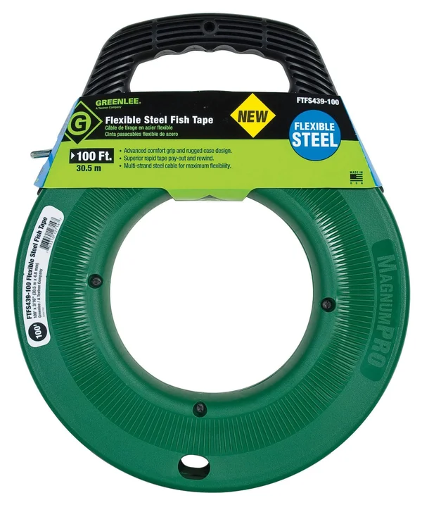 Greenlee FTFS439-100 Fish Tape - Flexible Steel, 100 ft.