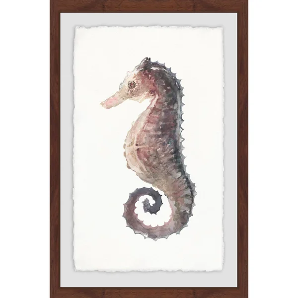 Marmont Hill Stiff Seahorse Framed Painting Print