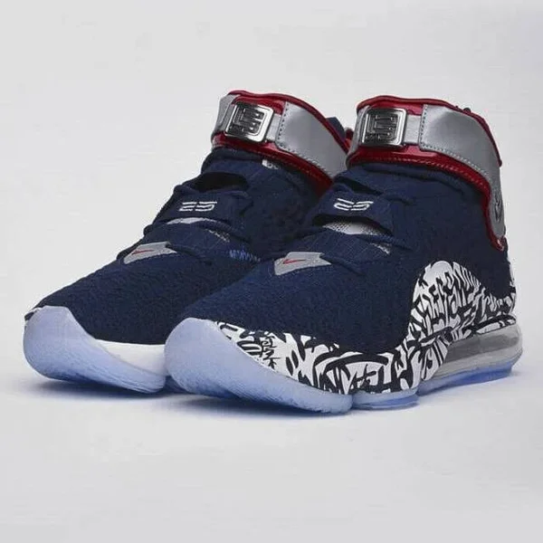 Nike Lebron 17 Graffiti Cold Blue - Size 6 Men