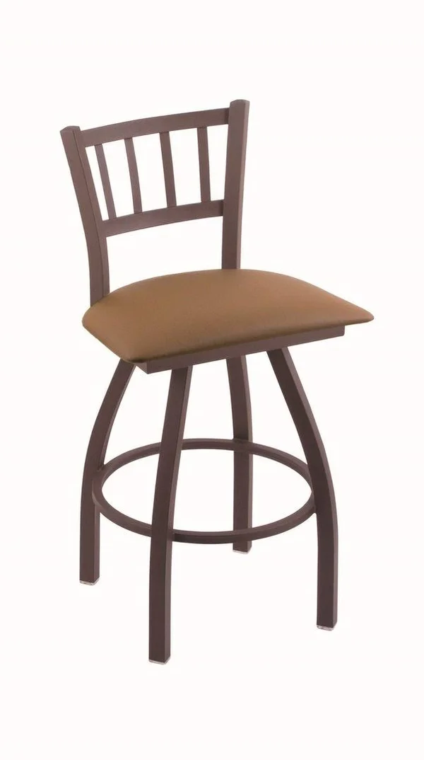 Holland Bar Stool XL 810 Contessa Bronze Swivel Stool with 25x22 Allante Beechwood Seat