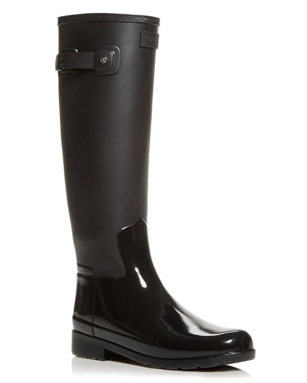 Hunter Women`s Original Tall Rainboot, 7, Navy, M