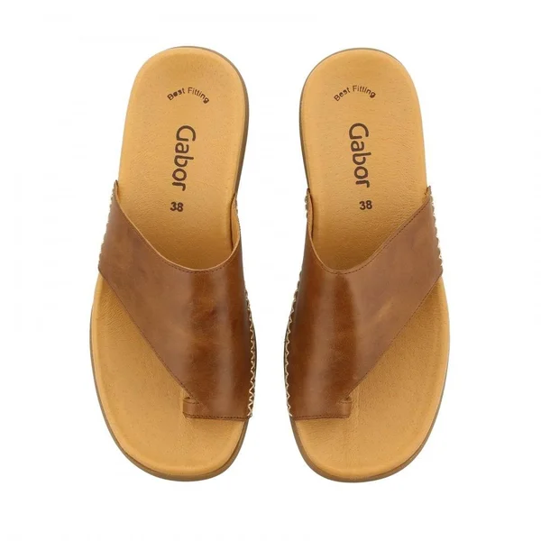 Gabor Lanzarote 63-700-54 Tan Leather 42 EU Womens Mules