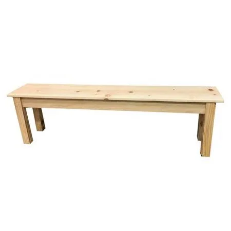 Highland Dunes Hannan Wood Bench, Beige