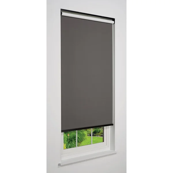 Linen Avenue Cordless Blackout Roller Shade, Dark Grey 27 W x 66 H