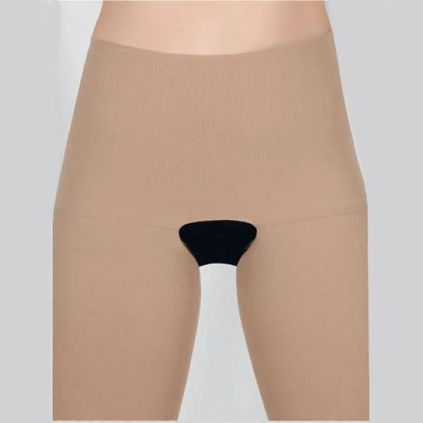 Juzo 2002 Soft Petite Pantyhose w/ Open Crotch-Size II-Beige