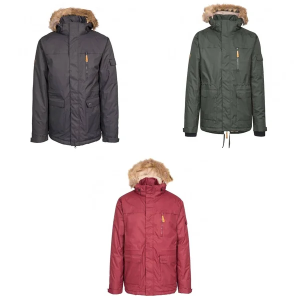 Trespass Mens Mount Bear Parka Jacket, S, Olive
