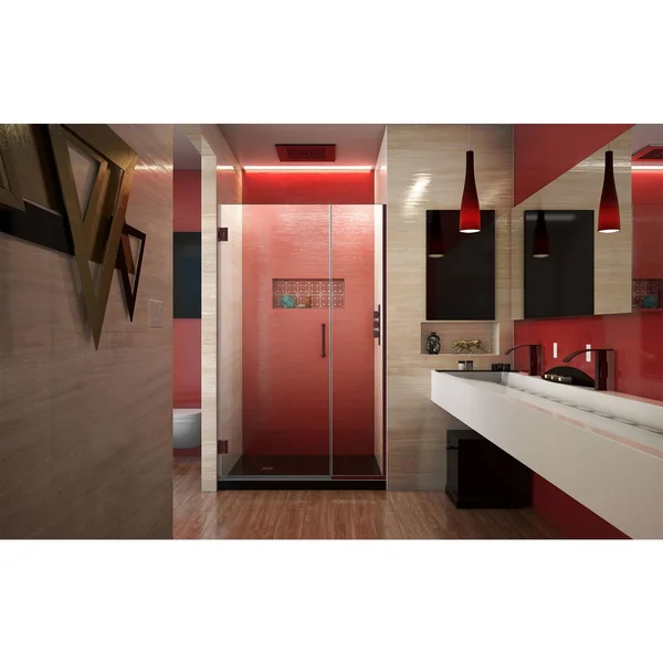 DreamLine SHDR-243757210-06 Unidoor Plus 37-1/2 to 38 in. W x 72 in. H Hinged Shower DOOR - Oil Rubbed Bronze Finish Hardware