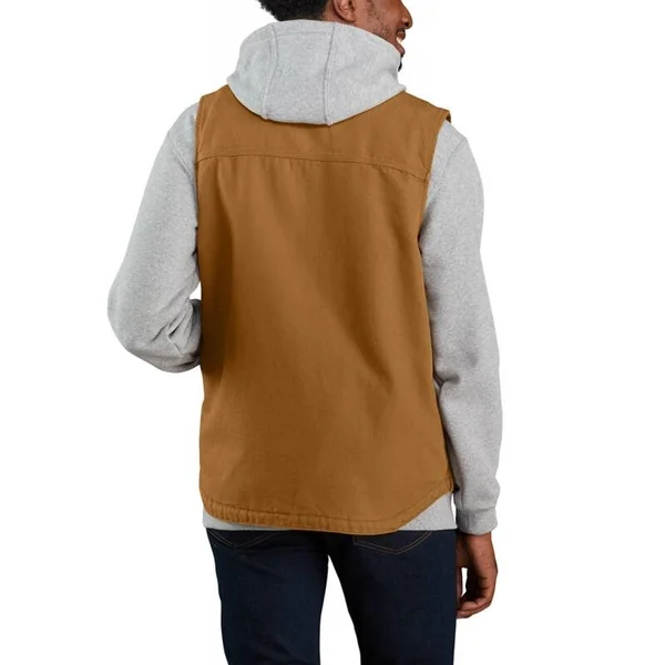 Carhartt Men's Sherpa Lined Mock Neck Vest - Gravel, XL