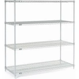 Nexel Chrome Wire Shelving Starter - 60x22W x 30x22D x 63x22H 30606C