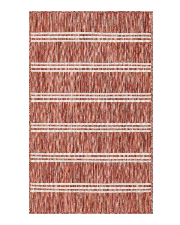 Jill Zarin Anguilla Indoor Outdoor Rug - Red, 6x9 ft
