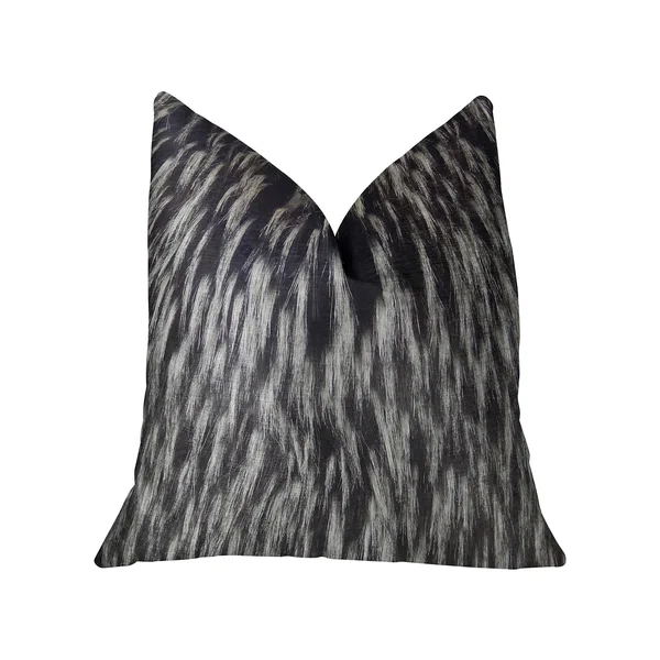 Plutus Wolf Fur Lover Black White Handmade Luxury Pillow