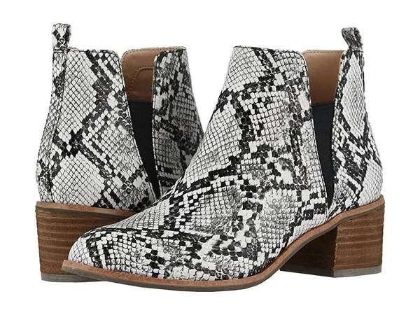 Dr. Scholl&s Amara - Original Collection Black/White Snake Print Leather, Size: 9
