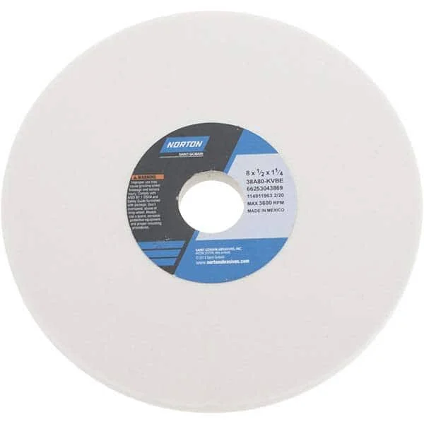 Norton 66253043869 Grinding Wheel, t1, 8X1/2X1.25, ao, 80G, pk5