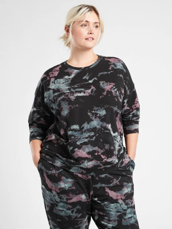 Athleta Women's Balance Pullover Marine Black Plus Size 2x