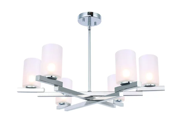Woodbridge Lighting 18516 Jewel 6-Light Chandelier Opal Cylinder Glass