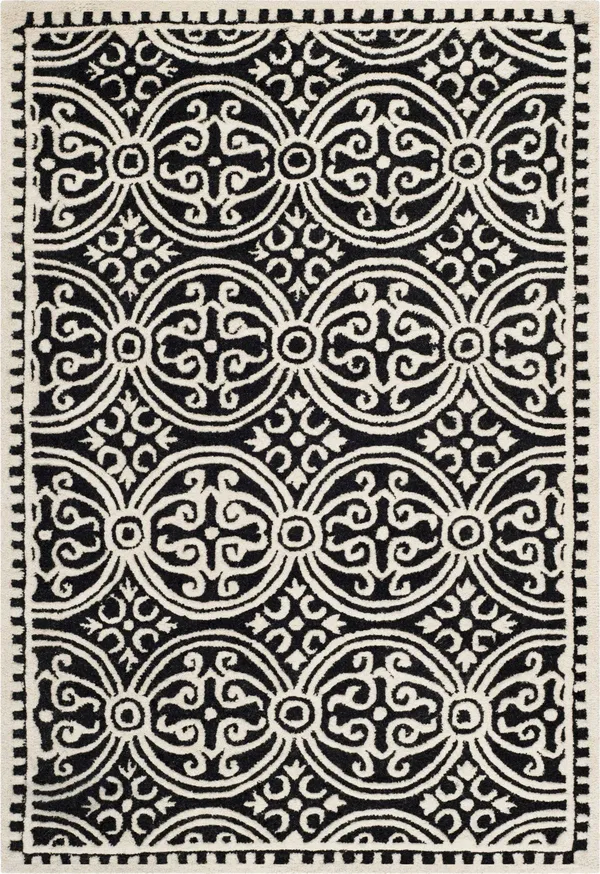 Safavieh Cambridge Black & Ivory 9& x 12& Rug