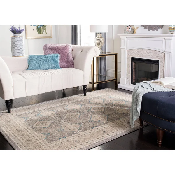 Safavieh Sofia SOF366B 2&2x22 x 12&0x22 Runner Light Grey - Beige Area Rug