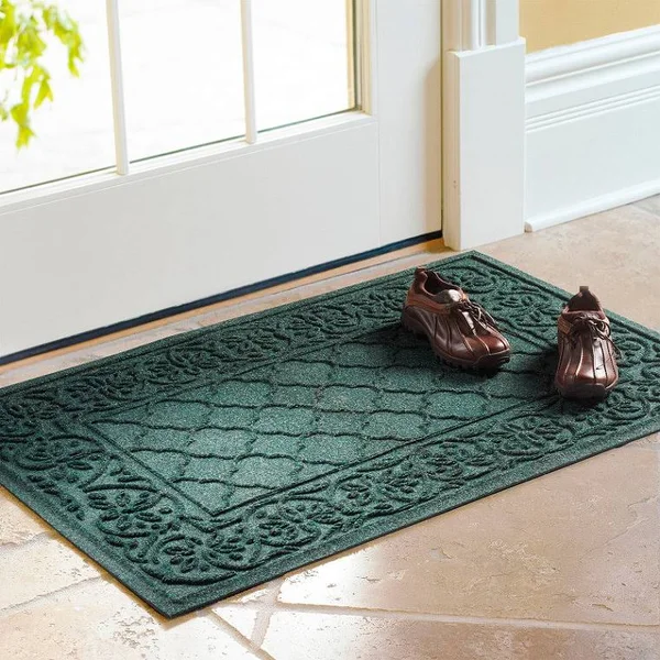 Water & Dirt Shield Rosalie Door Mat - Evergreen - 2& x 3& - Frontgate