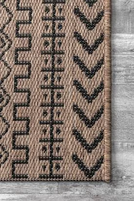 nuLOOM Outdoor Jamie Rug OWDN30B Brown Rug 5& x 8&