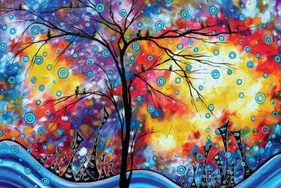 Megan Duncanson Large 3-Piece Canvas Print - Worlds Away ( scenic & landscapes > Nature > rivers, creeks, & stre